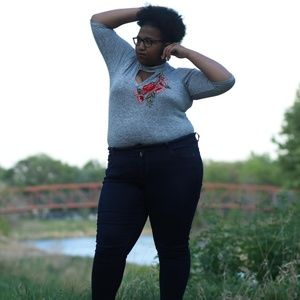 Rose vneck shirt dress